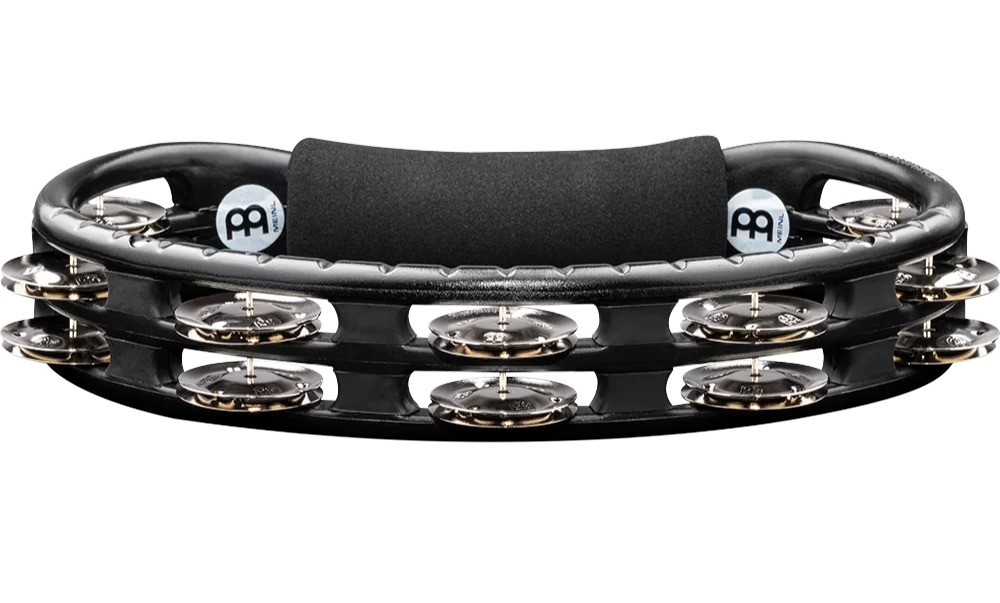 Meinl Percussion TMT1BK Traditional ABS Series Hand Held Molded ABS Tambourine Nickel Plated Steel Jingles in Black