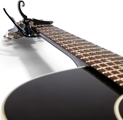 Kyser Quick Change Drop D Acoustic Guitar Capo in Black