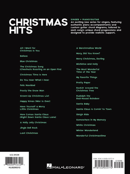 Christmas Hits Vocal Sheet Music PVG