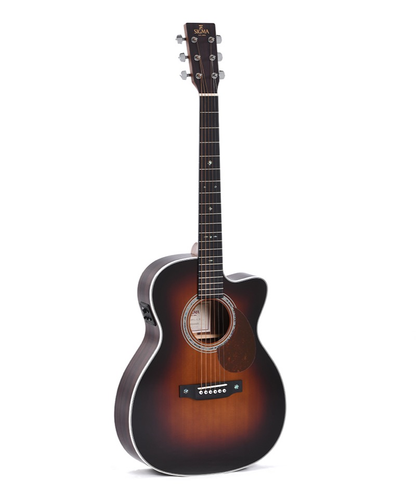 Sigma OMTC 1STE SB Acoustic Electric Guitar in Sunburst