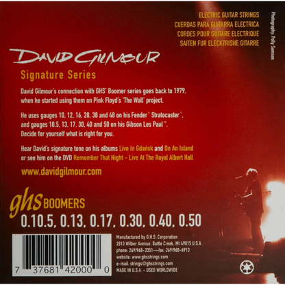 GHS GBDGG David Gilmour Signature Electric Guitar Strings 10.5-50 Gauge