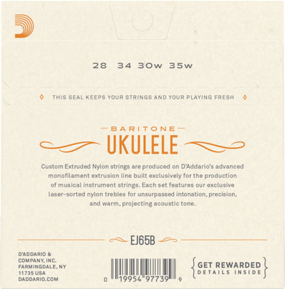 D'Addario EJ65B Baritone Ukulele Strings
