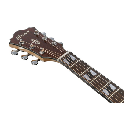 Ibanez AE170N Electric Acoustic Guitar in Natural High Gloss Top, Transparent Red High Gloss Back and Sides
