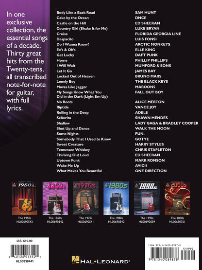 The 2010s The Decade Series Guitar Recorded Version Softcover Tab