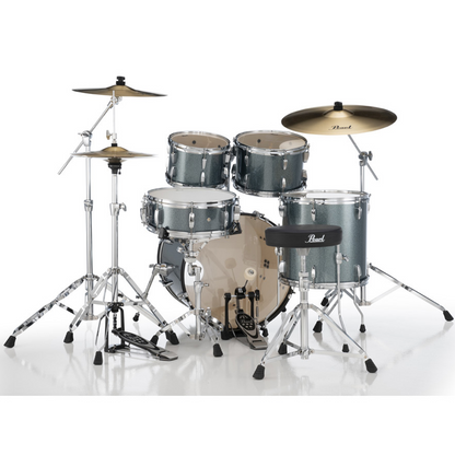 Pearl Roadshow-Plus 5-Piece Drum Kit with Cymbal Pack in Aqua Blue Glitter