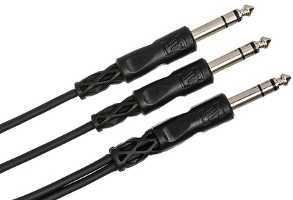 HOSA CYS105 Y Cable 1/4" TRS to Dual 1/4" TRS 5Ft