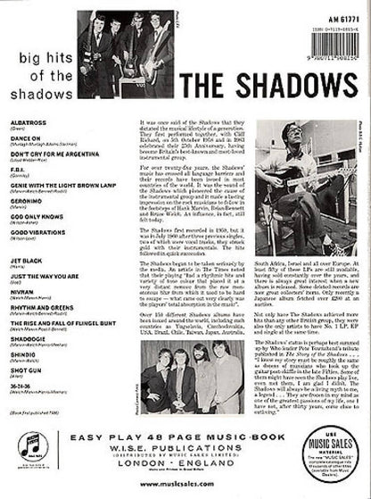 Big Hits Of The Shadows Easy Guitar