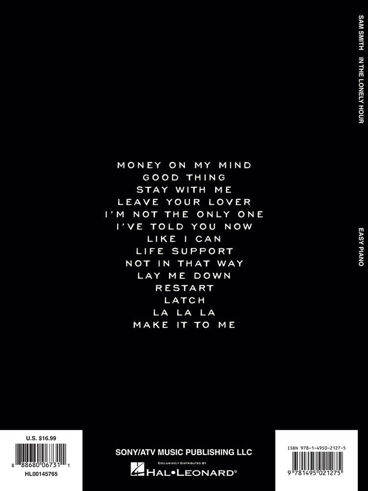 Sam Smith In The Lonely Hour Easy Piano