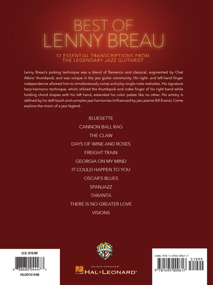 Best of Lenny Breau Guitar Recorded Versions Tab