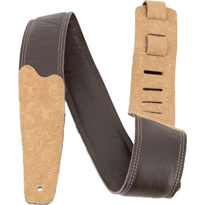 Martin Premium Embossed Leather Strap in Dark Brown