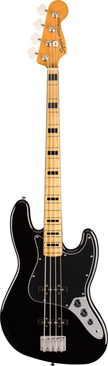 Squier Classic Vibe 70s Jazz Bass, Maple Fingerboard in Black