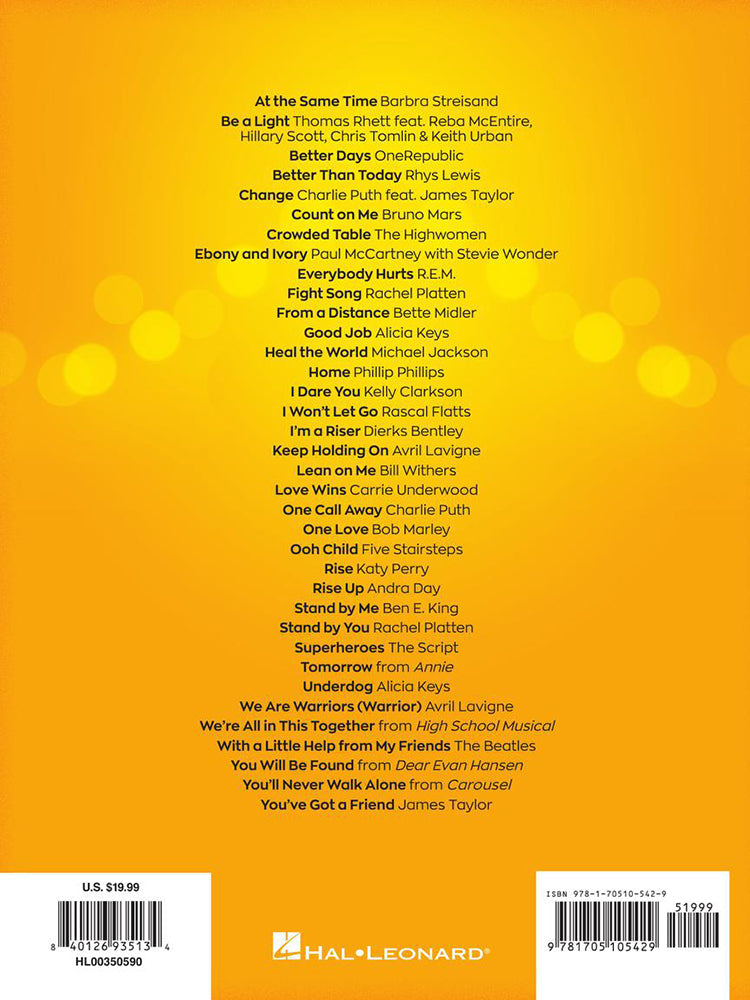 Lean On Me Songs Of Unity Courage & Hope PVG