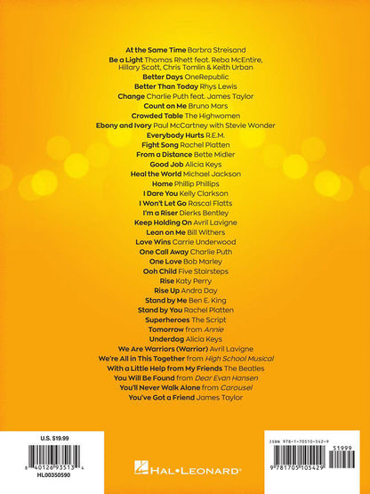 Lean On Me Songs Of Unity Courage & Hope PVG