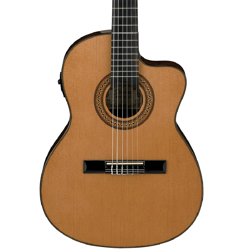 Ibanez GA5TCE Thinline Classical Guitar in Amber High Gloss