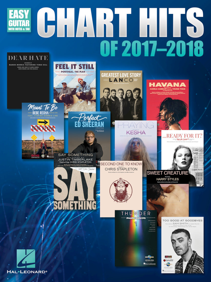Chart Hits Of 2017-2018 Easy Guitar Notes And Tab