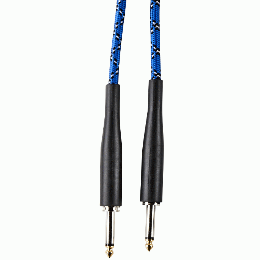 Armour GW20P 20 Foot Guitar Lead in Woven Blue Python