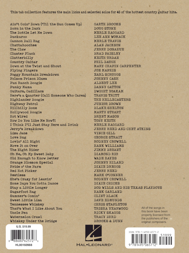 Bootleg Country Guitar Tabs