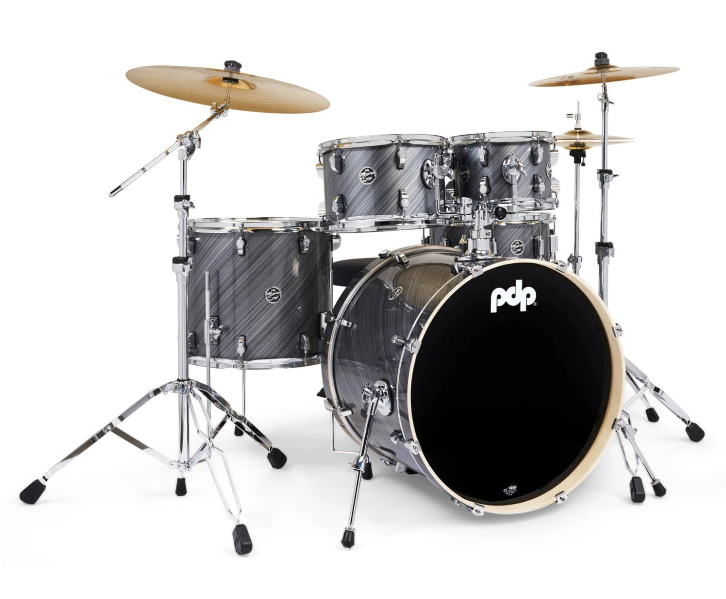 PDP MainStage 5pc Drum Kit w/Paiste Cymbals & Stool in Twisted Graphite