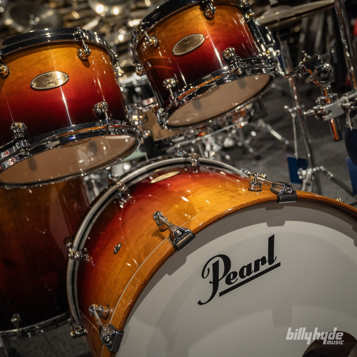 Pearl Reference One 22" 4-Piece Shell Pack with L-Arm Mounts  in Cherry Amber Fade