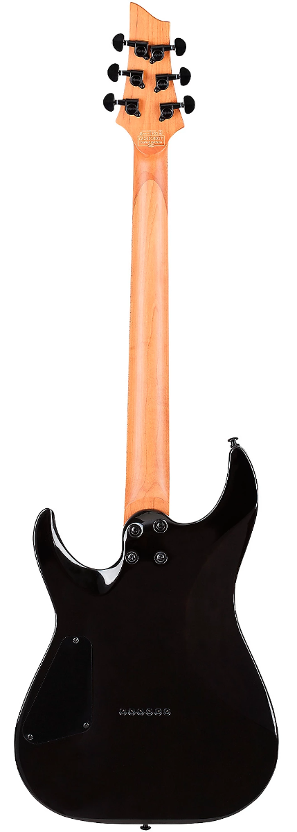Schecter C-1 Standard Electric Guitar in Black Fade Burst Burl