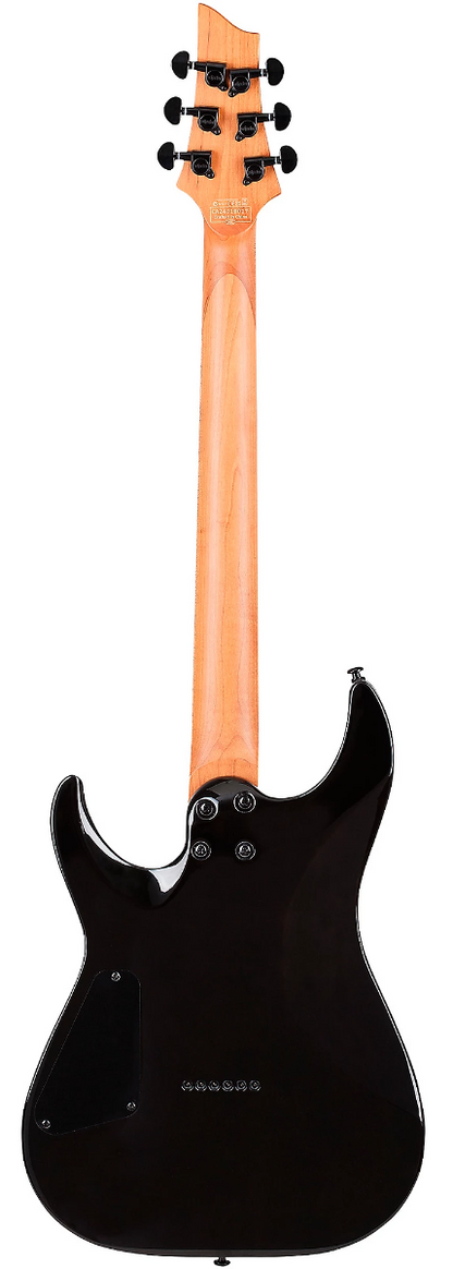 Schecter C-1 Standard Electric Guitar in Black Fade Burst Burl