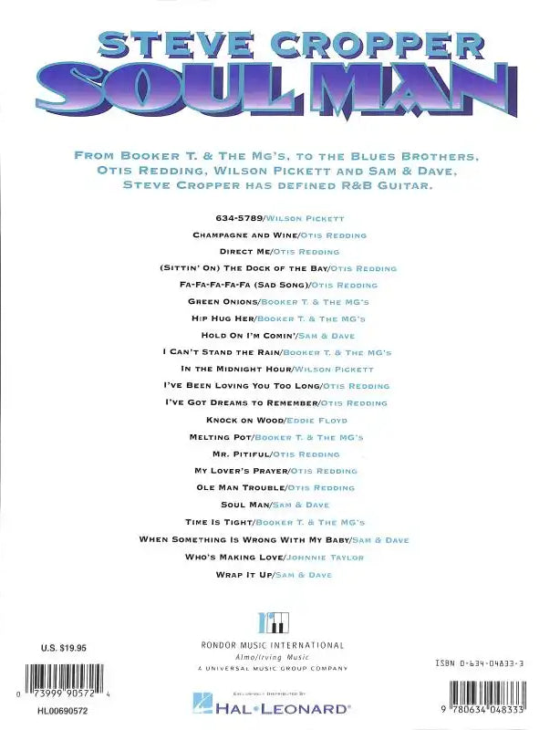 Steve Cropper Soul Man Guitar Tab