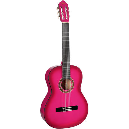 Valencia Series 100 Full Size Classical Guitar in Pink Sunburst