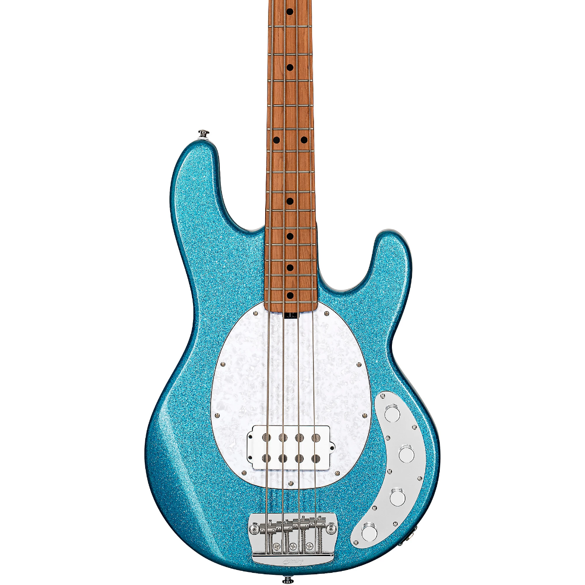 Sterling By Music Man StingRay RAY34 Bass Guitar in Blue Sparkle