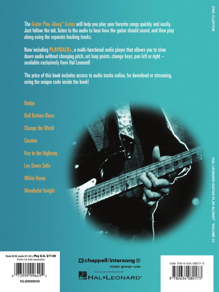 Eric Clapton Guitar Play Along Volume 24 BK/OLA Guitar Tab