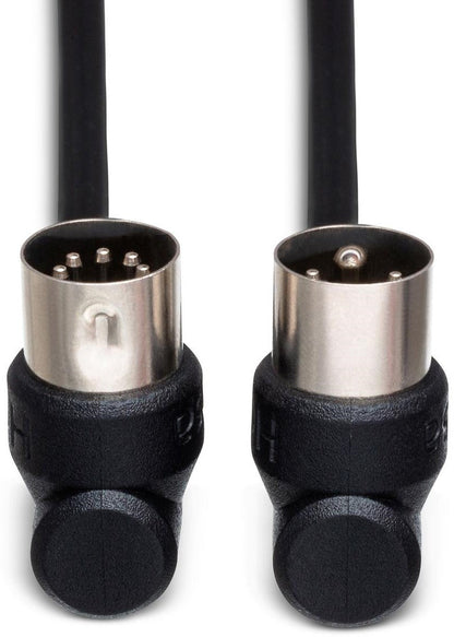 HOSA MID310RR MIDI Cable Right Angle 5 Pin DIN to Same 10Ft