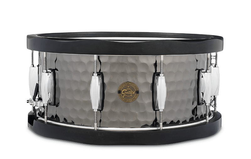 Gretsch Full Range Series 6.5 x 14" Wood Hoop Hammered Black Steel Snare Drum