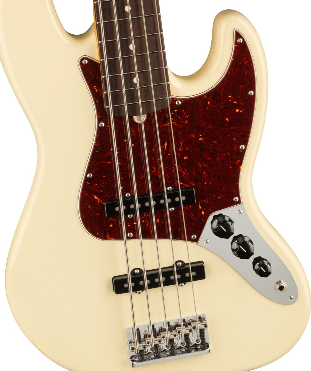 Fender American Professional II Jazz Bass V, Rosewood Fingerboard in Olympic White
