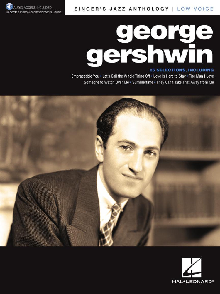 George Gershwin Singer's Jazz Anthology Low Voice BK/OLA