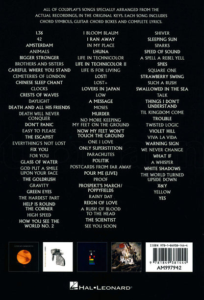 Coldplay Complete Chord Songbook