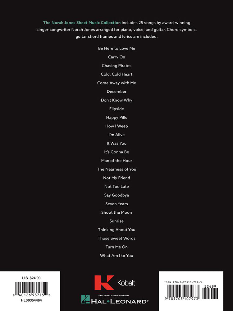 Norah Jones Sheet Music Collection PVG