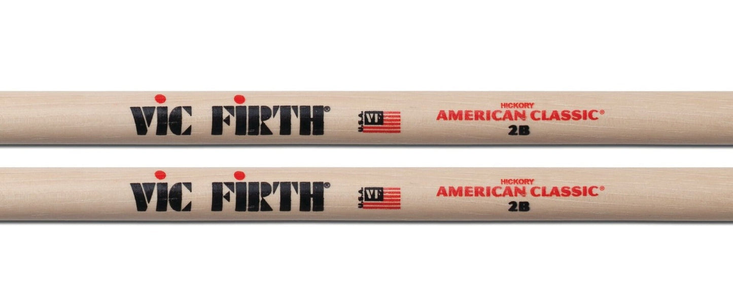 Vic Firth American Classic 2B Wood Tip Drumsticks
