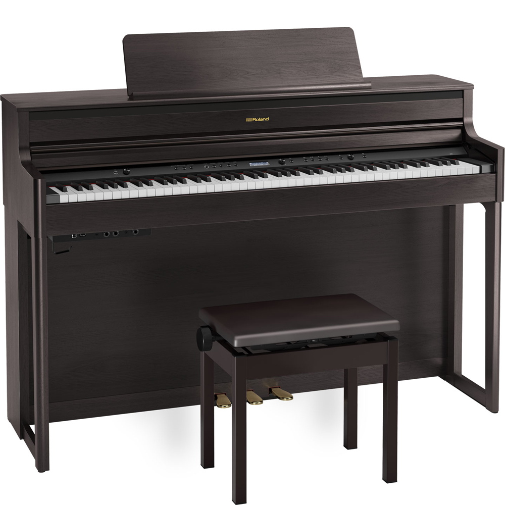 Roland HP704 Home Piano & Stool in Dark Rosewood