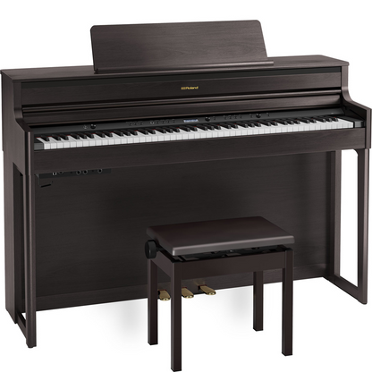 Roland HP704 Home Piano & Stool in Dark Rosewood
