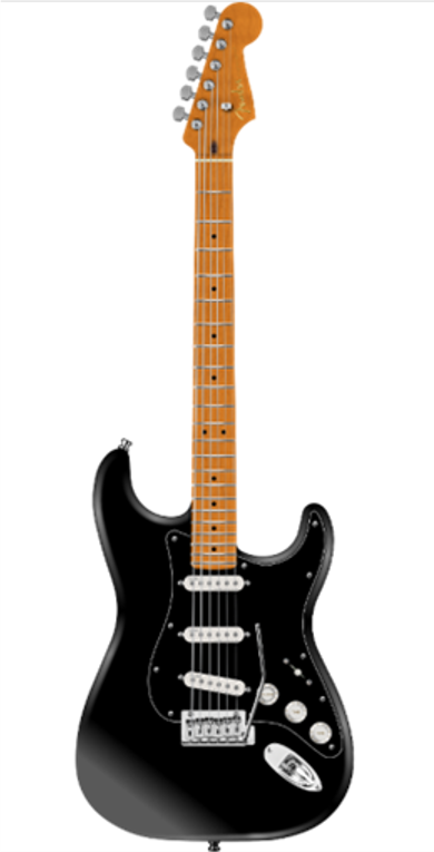 Fender Limited Edition American Ultra II Stratocaster, Roasted Maple Neck, Maple Fingerboard, Black