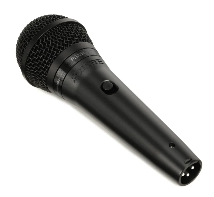 SHURE PGA58 Dynamic Microphone with XLR-XLR Cable
