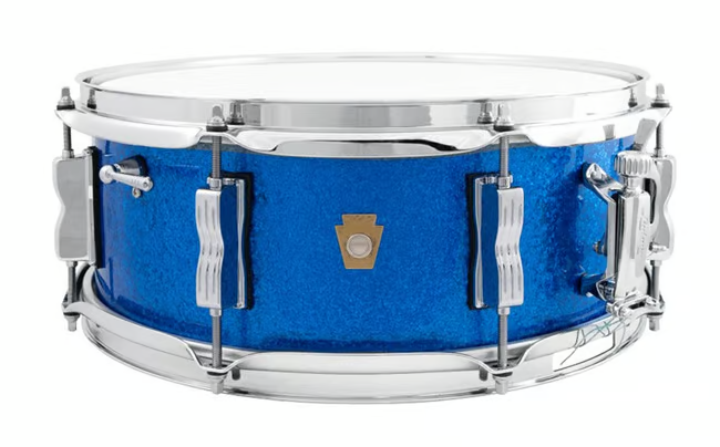Ludwig Legacy Mahogany Jazz Fest Series 5.5" x 14" Blue Sparkle Snare Drum