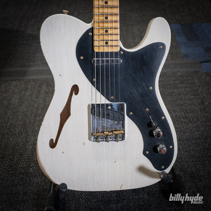 Fender Custom Shop Limited Edition Nocaster Thinline Relic Electric Guitar in Aged White Blonde