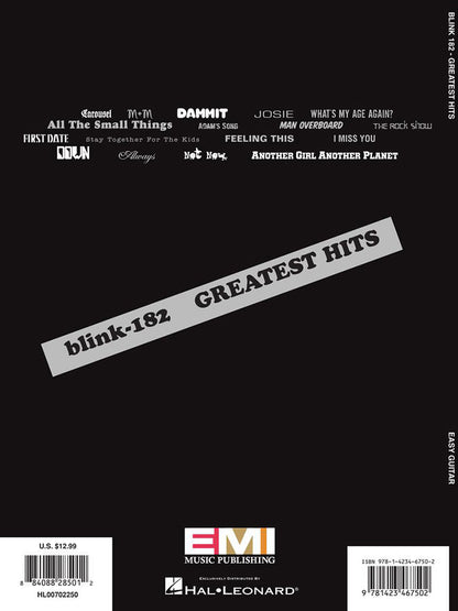 Blink 182 Greatest Hits Easy Guitar