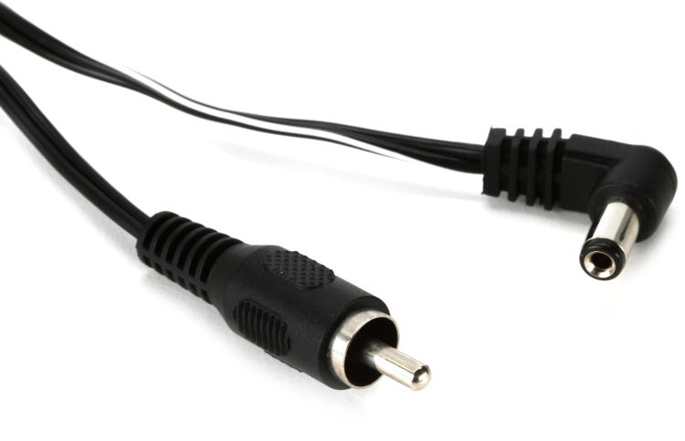 CIOKS 1030 Type 1 5,5 & 2,1mm Centre Negative DC Plug L Shape 30cm In Black