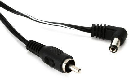 CIOKS 1030 Type 1 5,5 & 2,1mm Centre Negative DC Plug L Shape 30cm In Black