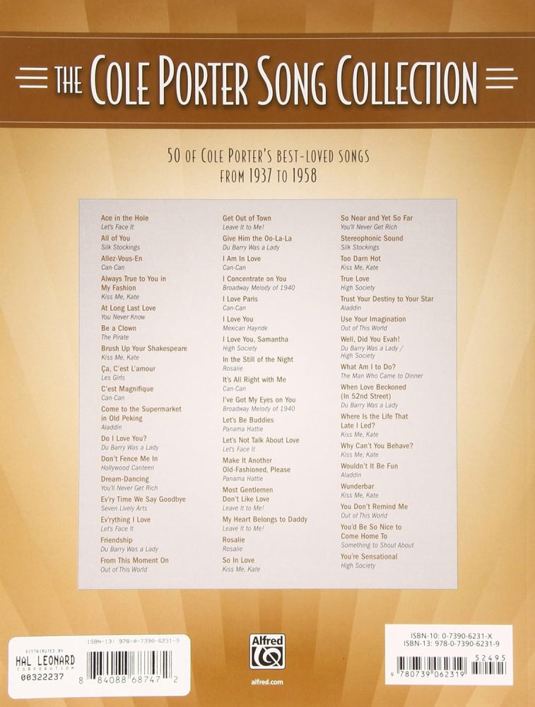 The Cole Porter Song Collection Volume 2 1937-1958 PVG