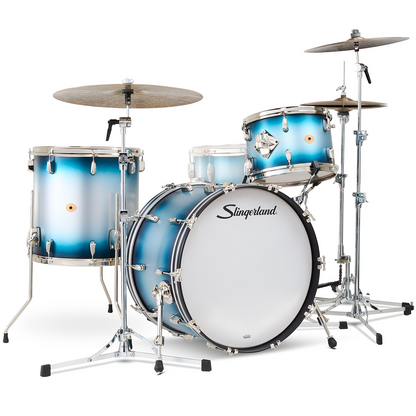 Slingerland Radio King 3-Piece Outfit Shell Pack in Blue & Silver Lacquer