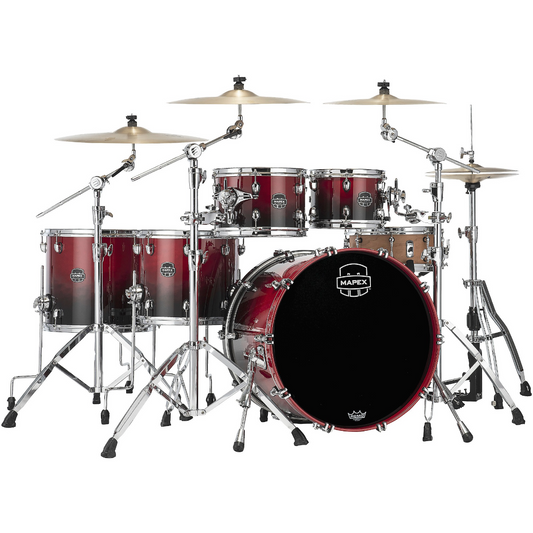 Mapex Saturn Studioease 5-Piece Shell Pack in Scarlet Fade