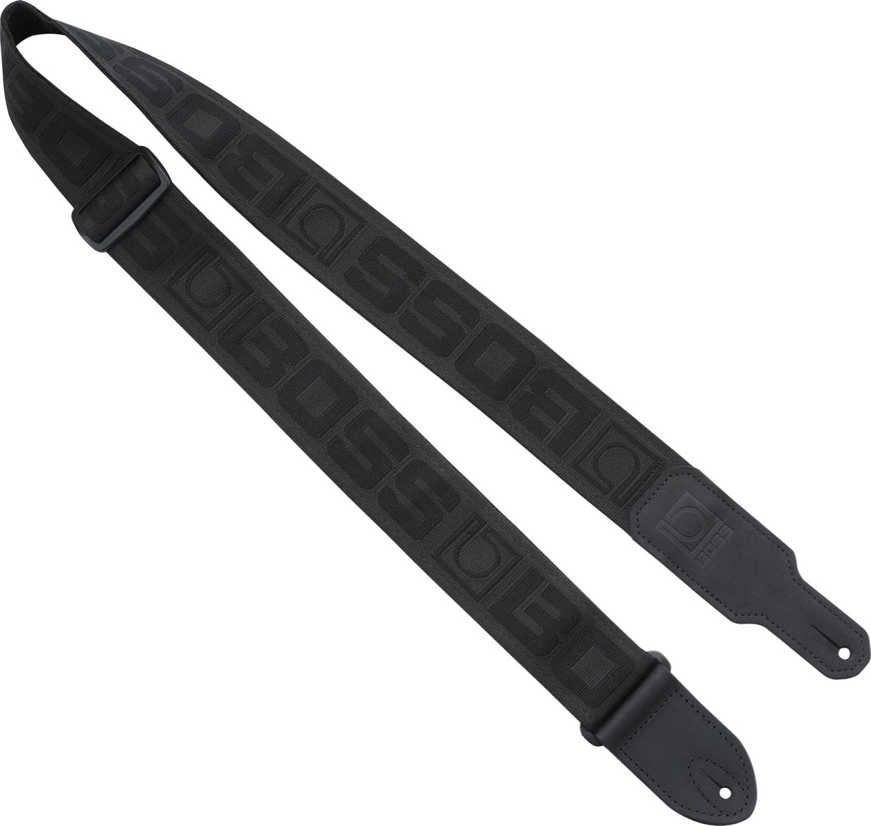 BOSS Monogram Guitar Strap Logo in Black & Black