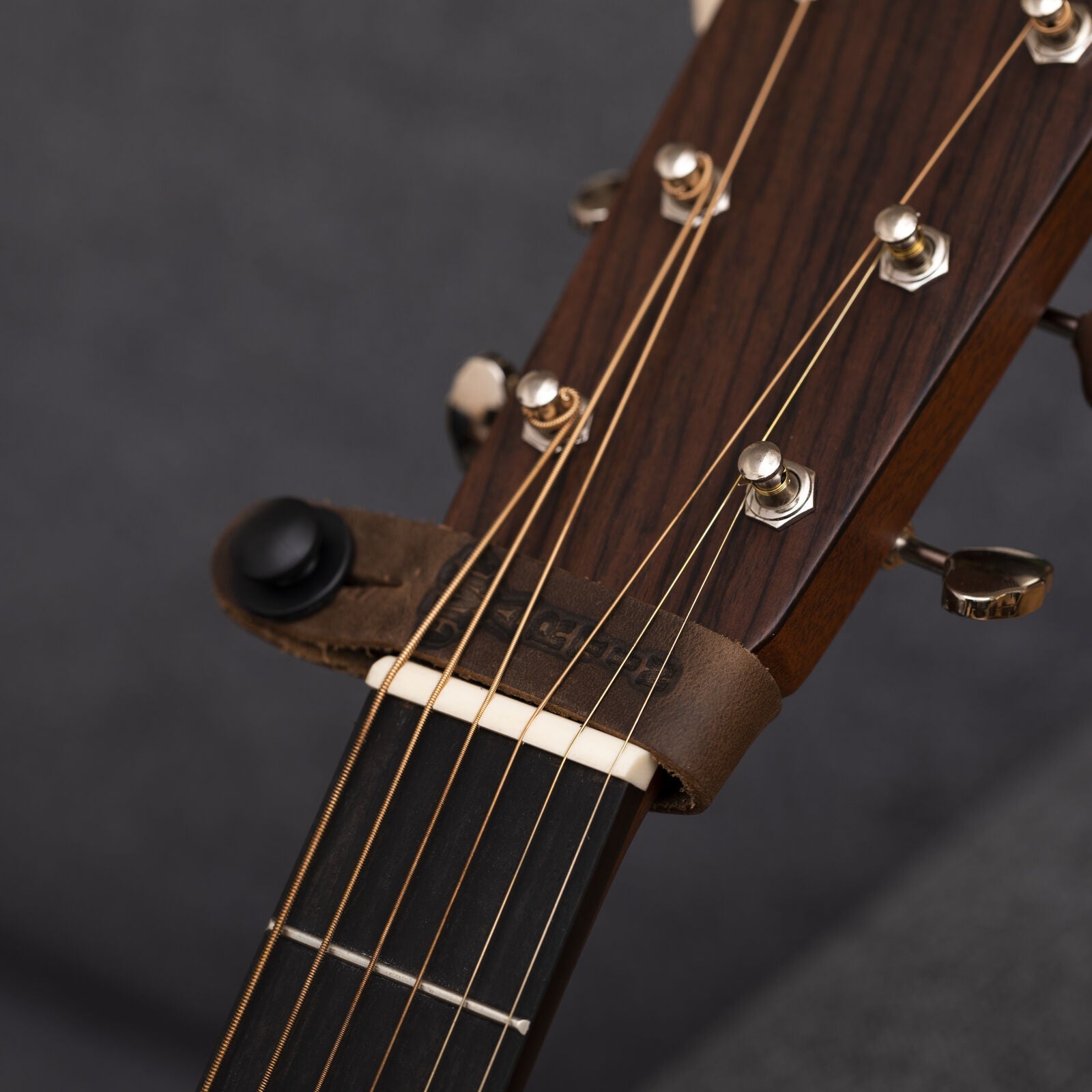 Martin Leather Headstock Tie Strap in Cocoa